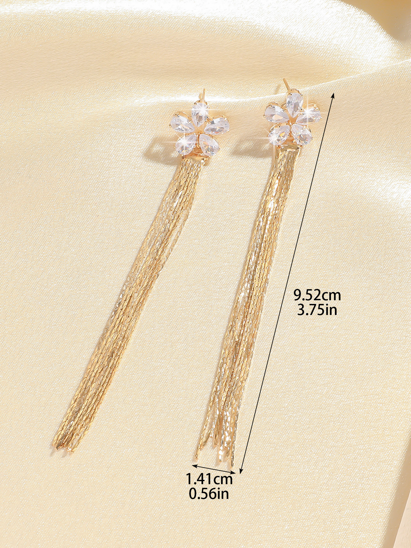 orecchini lunghi con nappe e strass in zircone super flash di alta qualità per le donne, orecchini alla moda dal temperamento_voghion.com
