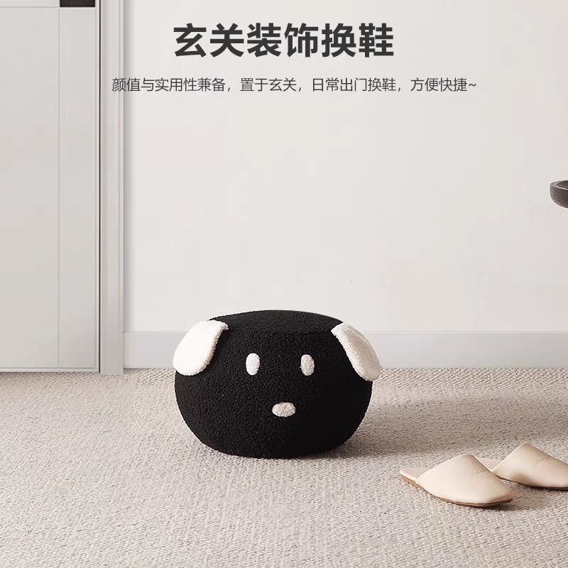 玄関用靴交換スツール、家庭用玄関、靴履き用スツール、シンプルなソファクッション、リビングルーム用ソフトバッグ、ロースツール|undefined