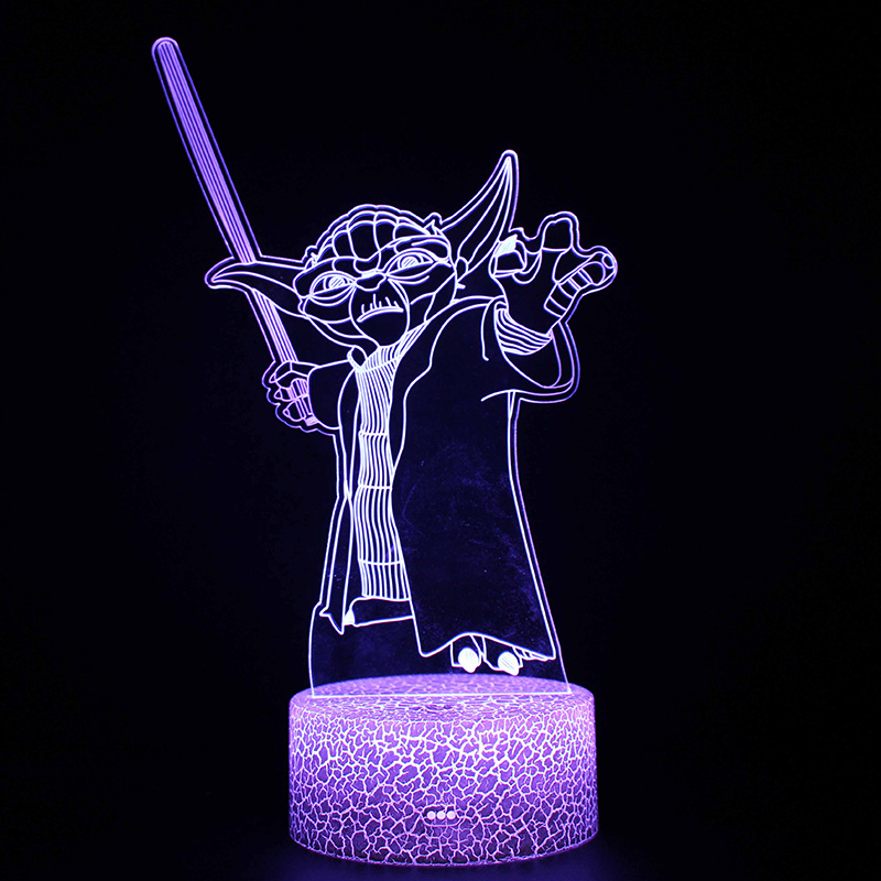 Transfronteriza Star Wars serie 3D colorido táctil lámpara de mesa Luz de la noche LED regalo creativo luz visual