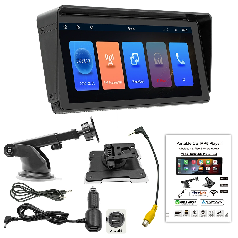Handheld concealer for auto, wireless launcher, 10.2 inch, bluetooth, MP5
