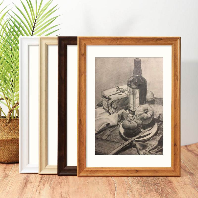 Wooden photo frame wall a3A4 paper frame 4K 8K watercolor sketch oil painting frame mounted 12 inch 16 frame