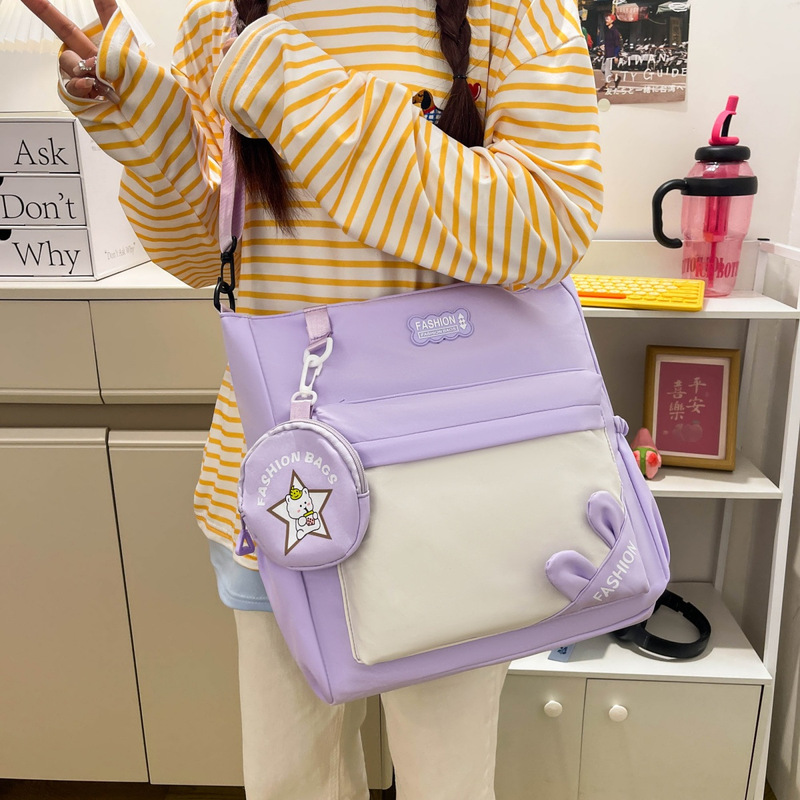 多用途ガールクロスボディバッグレディース新しいスタイルの小さな新鮮な中学生通勤バッグ大容量ショルダーバッグ大容量|undefined