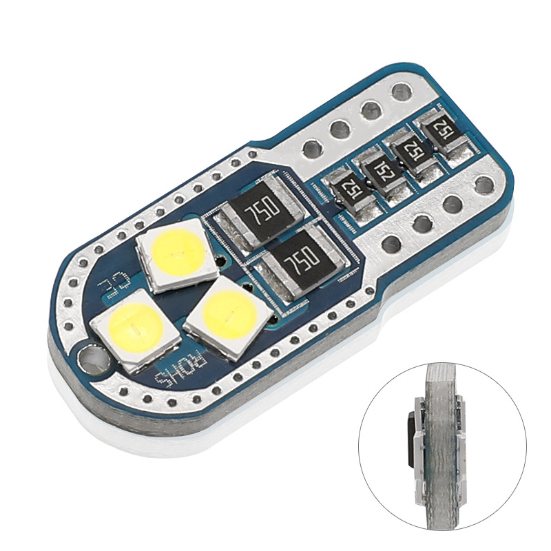 Cross-border exclusive new bright decoding car LED side marker light reading license plate light T10 3030 6SMD