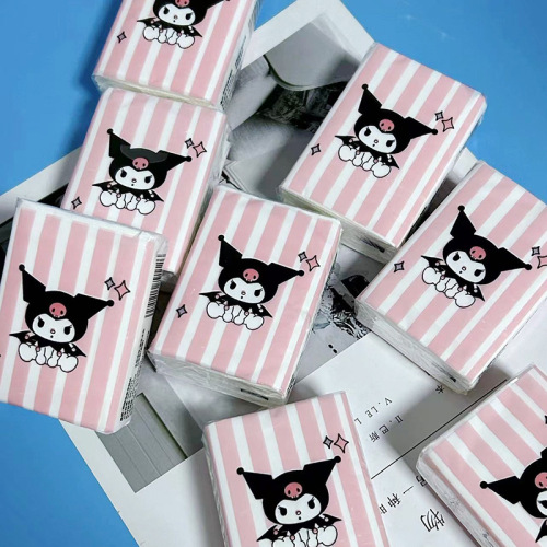 Kurolo Handkerchief Paper Student Portable Small Packet Paper Facial Tissue Toilet Paper Napkin Wettable Water Tissue