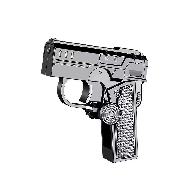 Personalidad creativa TH651 multifunción 5 en 1 plegable descompresión giroscopio QIANG tipo encendedor inflable a prueba de viento pistola