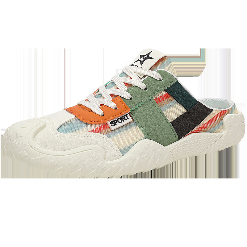 Zapatos de hombre 2026 verano nuevo tela suave transpirable perezoso un pedazo medio zapatillas deportivas casuales zapatillas de cabeza