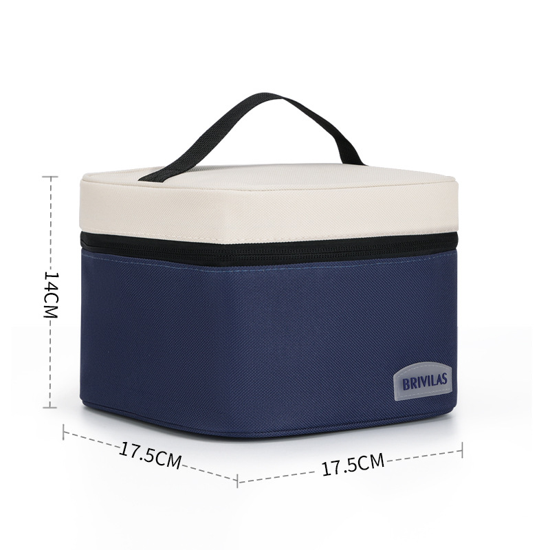 Bolsas de comidas etiquetadas transfronterizas bolsas de almuerzo de oficina portátiles bolsas de almuerzo de aislamiento térmico bolsas de almuerzo de tela Oxford
