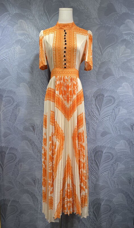 Fengyingying foreign trade women's clothing 2025 summer new stand collar printing long dress in stock real shot