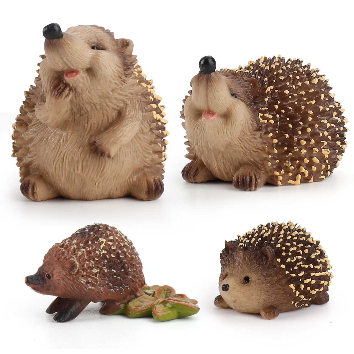 Exportación transfronteriza simulación bosque animal erizo serie modelo selva bebé erizo traje estático decoración juguete