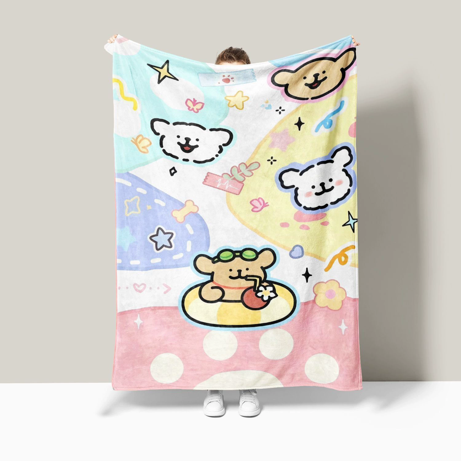 Короткое фланелевое одеяло
