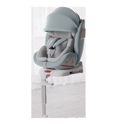Car child safety seat — foot pedal