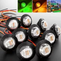 Двухцветный двухцветный 3/ 4inch 3-светодиодный маленький круглый фонарь 3-светодиодный боковой фонарь габаритный фонарь сигнальный фонарь