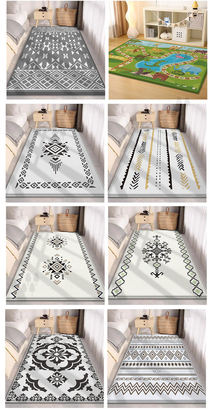 3cm Thickened Kidsren's Tatami Sponge Floor Mat Climbing Mat Living Room Bedroom Kang Mat Bedside Reading Area Carpet