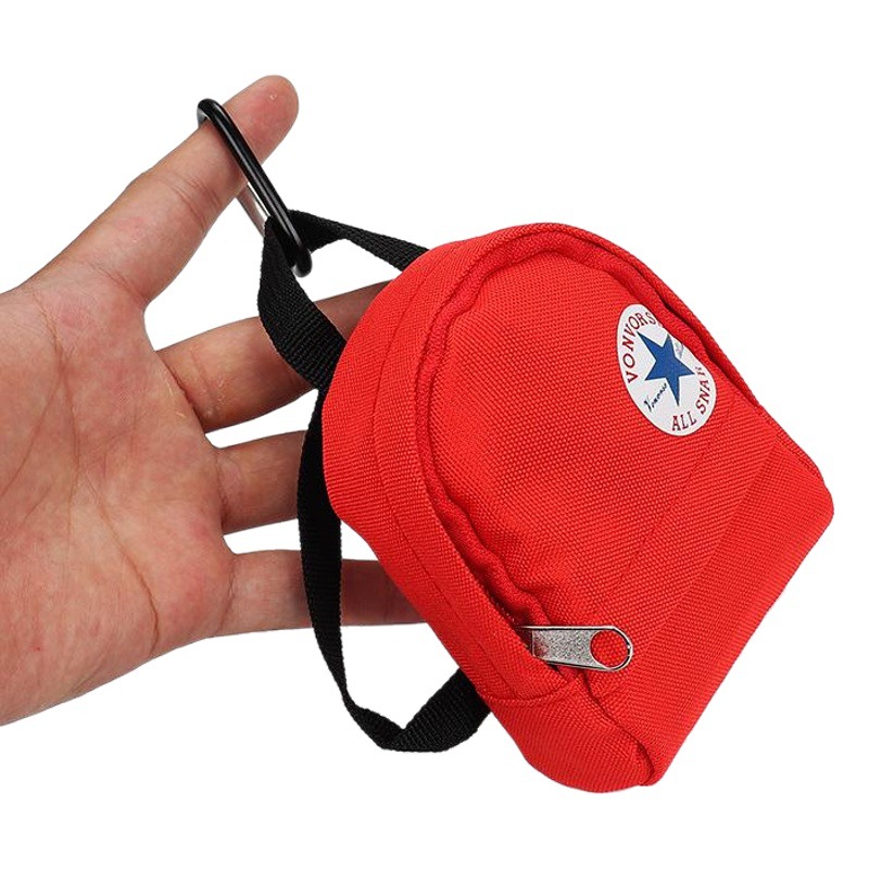 Fashionable Canvas Coin Purse, Creative Card Bag, Mini Storage Bag, Keychain Pendant, Large Capacity Headphone Id Bag