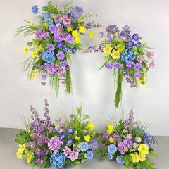 モネの庭の造花、森のウェディングフラワーアレンジメント、ウェディングアレンジメント、ウィンドウデコレーション、装飾造花アート