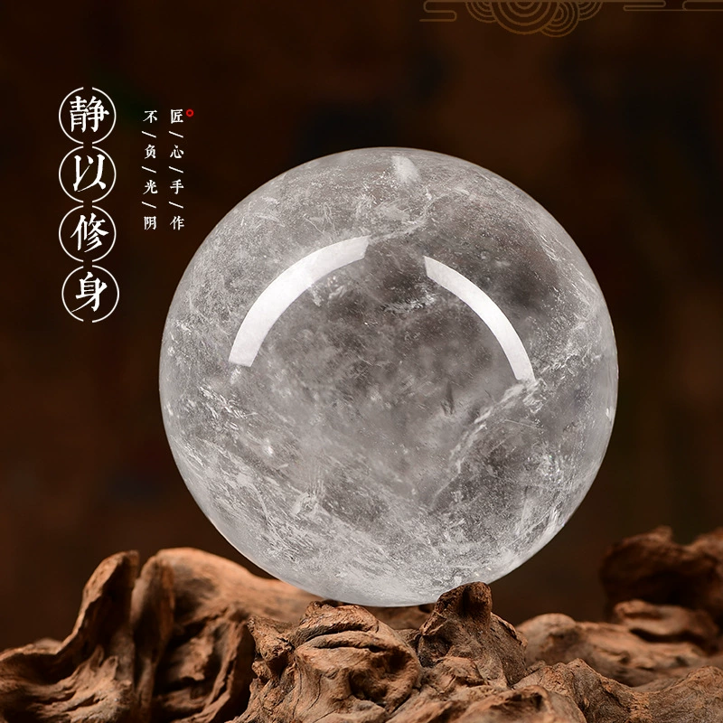Natural water, natural ore, white white crystal, for luck