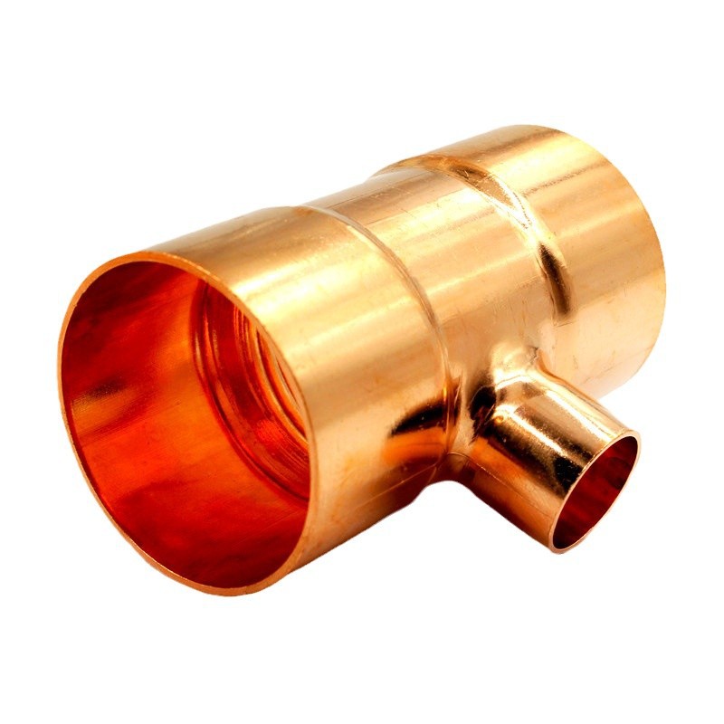 La reducción de cobre rojo de igual diámetro grande, mediano y pequeño tee accesorios de tubería de refrigeración codo recto Tarjeta de soldadura de flexión médica Protección del Medio Ambiente de cobre