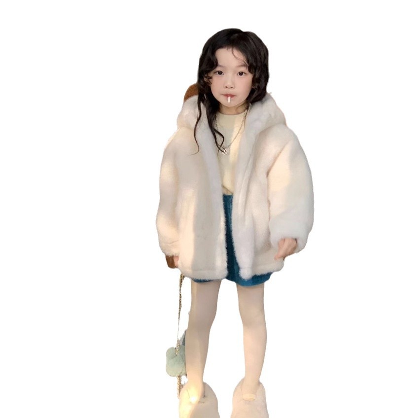 여자 2024 겨울 새로운 단색 한국 스타일 코트 따뜻한 두꺼운 퀼트 모직 스웨터 스타일라인 후드 카디건