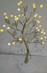 36L Golden Leaf Pearl Tree Lamp (Warm Light)