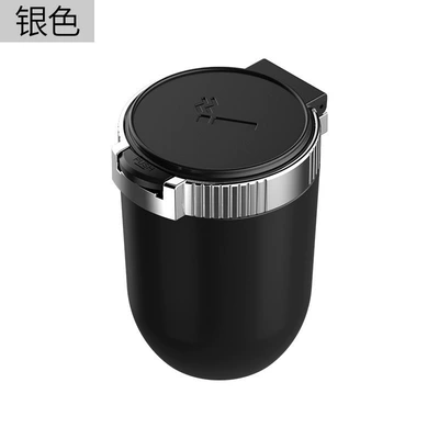 Car Ashtray Creative Car ashtray - black-silver-as-shown-in-the-picture