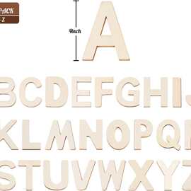 木质英文字母数字摆件批发 木制工艺品 diy字母创意装饰厂家直销