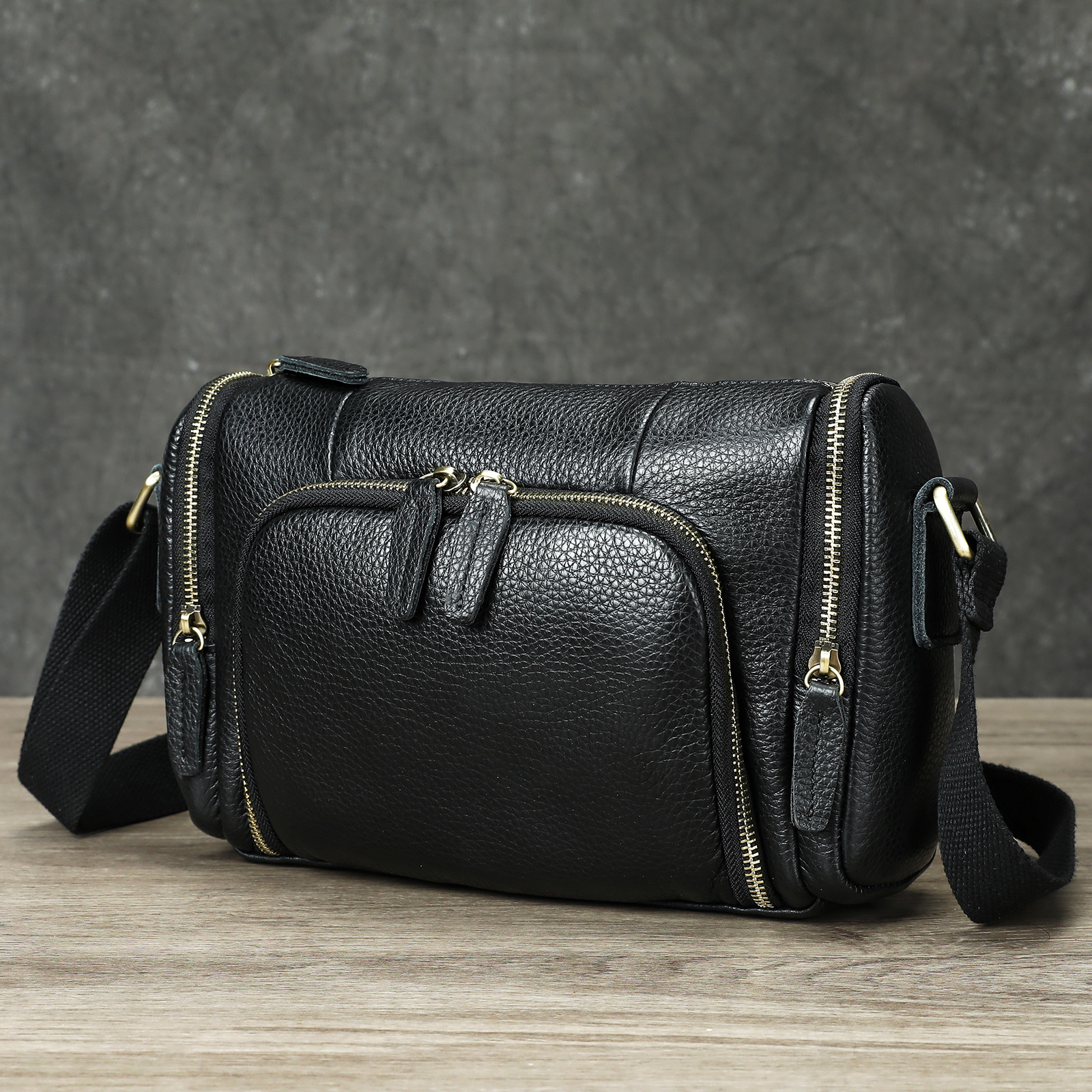 Ventas transfronterizas calientes de cuero para hombres mochila deportiva al aire libre mochila texturizada retro colección de bolsos de hombro