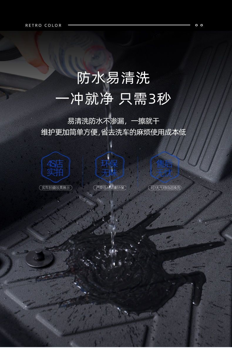 Full coverage TPE car floor mats for Subaru, specifically for Subaru Outback, Forester, and XV, anti-slip foot mats