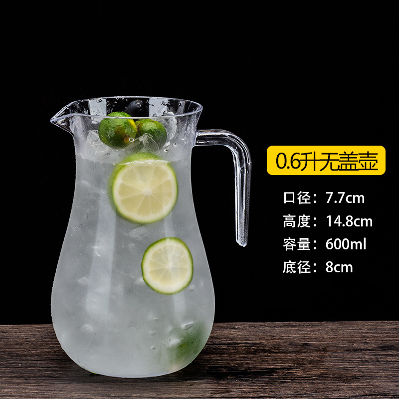 PC acrílico hervidor de agua fría hervidor de agua fría hervidor de plástico doméstico resistente a altas temperaturas bar restaurante hervidor de jugo de gran capacidad