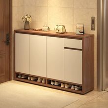 新中式鞋柜家用门口柜子2025新款多层入户室内靠墙一体收纳柜鞋架