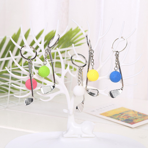 Simulation golf keychain bag pendant mini sports activity supplies ball keychain wholesale foreign trade