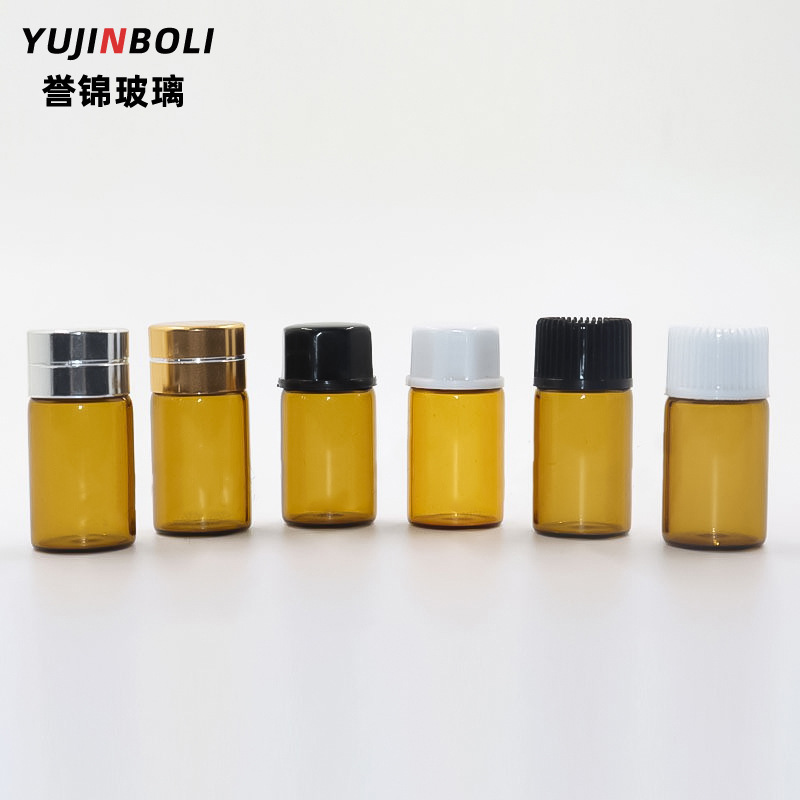 厂家供应 3ml 5ml小精油瓶 茶色精油分装玻璃瓶 试用小样瓶