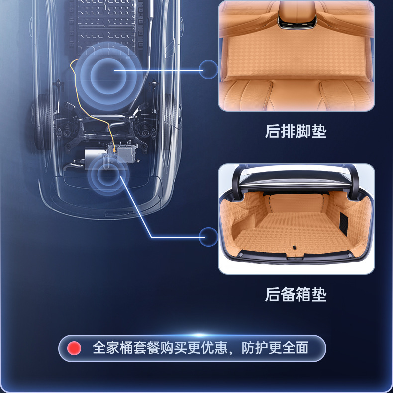 Specifically designed for 26 models of Toyota Prius 7, full-coverage trunk mat, car modification interior accessories, trunk mat