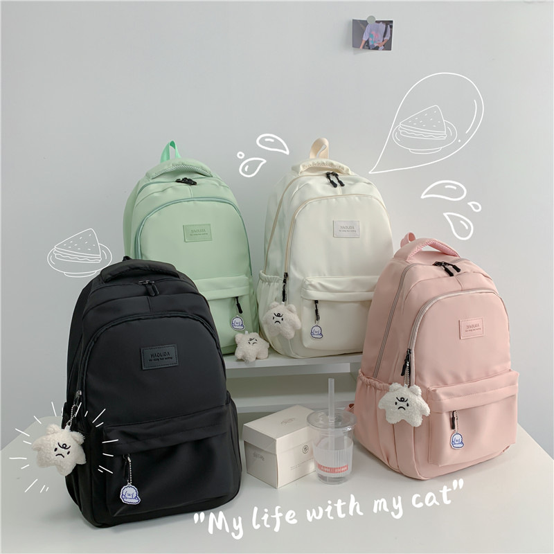 Solid color backpack
