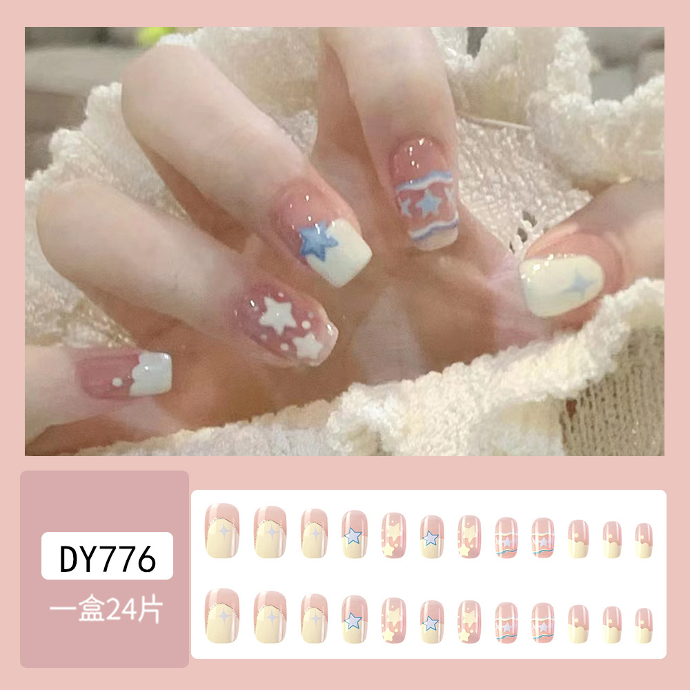 Parche para uñas con diseño de nubes y cielo estrellado, parche para uñas con forma de estrella, pequeño libro rojo de alta gama, parche para uñas usable, superventas image 7