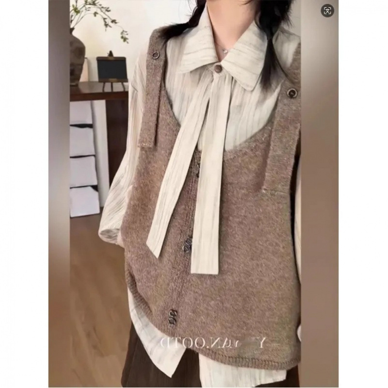 스웨터 조끼 [꽃이 엄선한 좋은 품질]