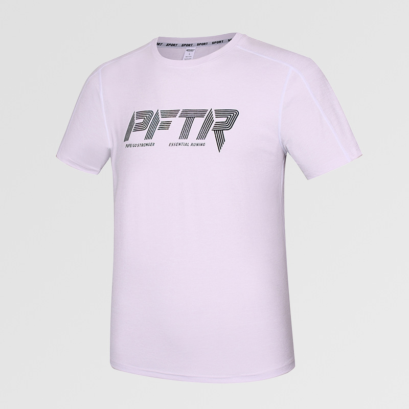 Camiseta deportiva promocional de verano para hombre con cuello redondo transpirable de secado rápido y manga corta para correr fitness top