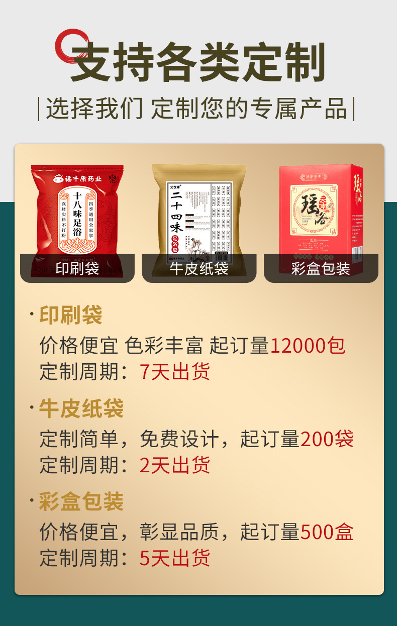 Damp-Cold Foot Soak Pack Ai Ye Sheng Jiang Mugwort Ginger Foot Bath 30g x 10 Sachets Gift Box in use