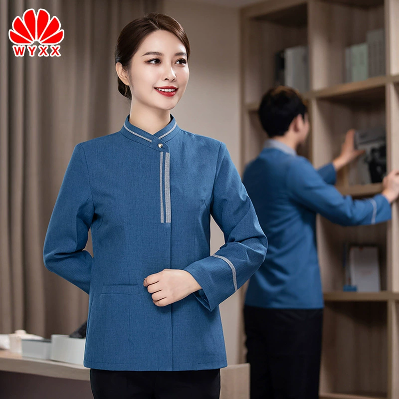 Уборка рабочей одежды Супермаркет уборка имущества уборщик с длинным рукавом гостиничный номер официант тетя осенне-зимняя одежда