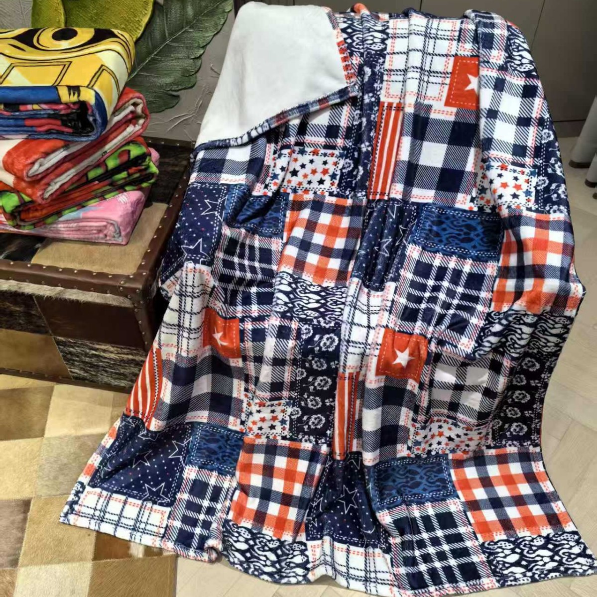 Flanel o'rnatka - raqamli chap, yumshoq, sovrin