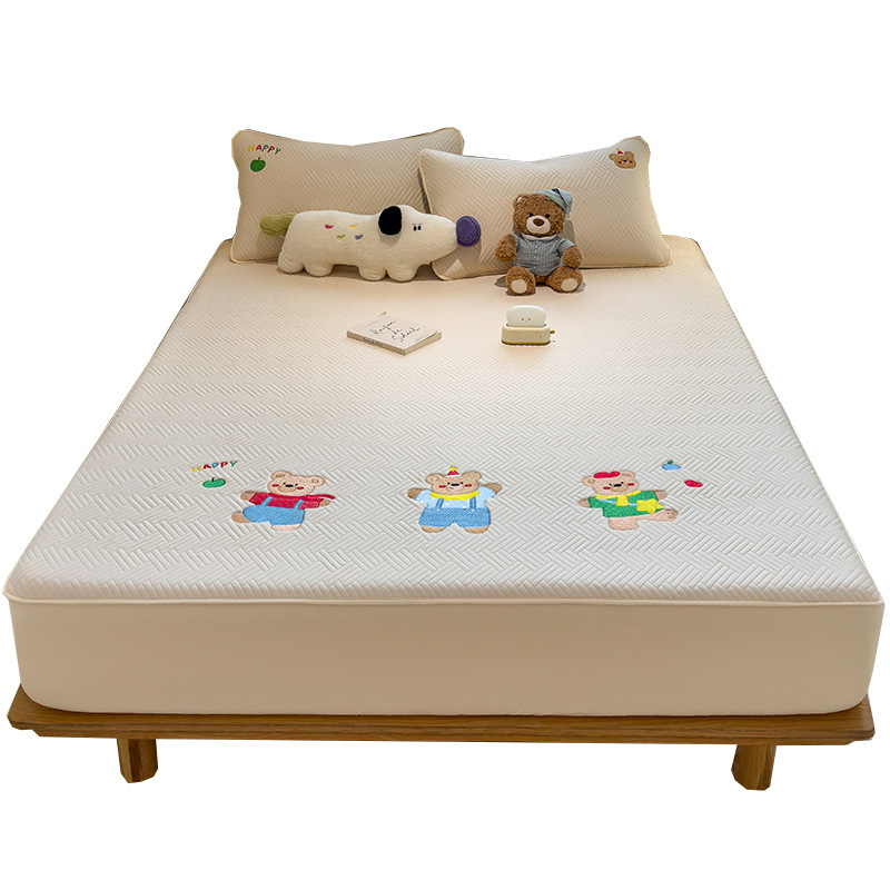 Cama de algodón de grasa tipo A una sola pieza 2025 nueva cubierta de cama a prueba de polvo de cama de tatami cubierta protectora de almohadilla