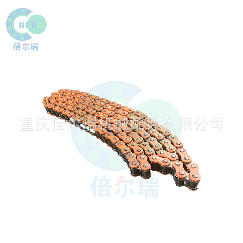 Transmisión de motocicletas modificadas con cadena naranja 428H 132L
