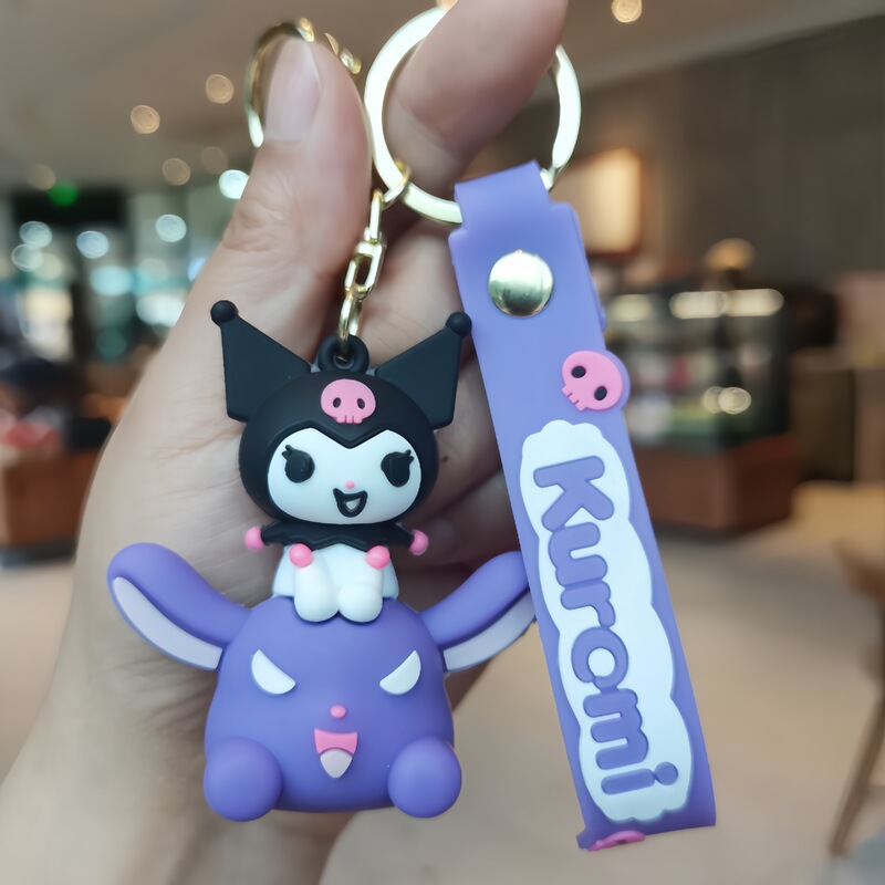クリエイティブ漫画女装クロミキーホルダーかわいいカップルスクールバッグ車のキーチェーンアクセサリーブラインドボックス小さなギフト|undefined