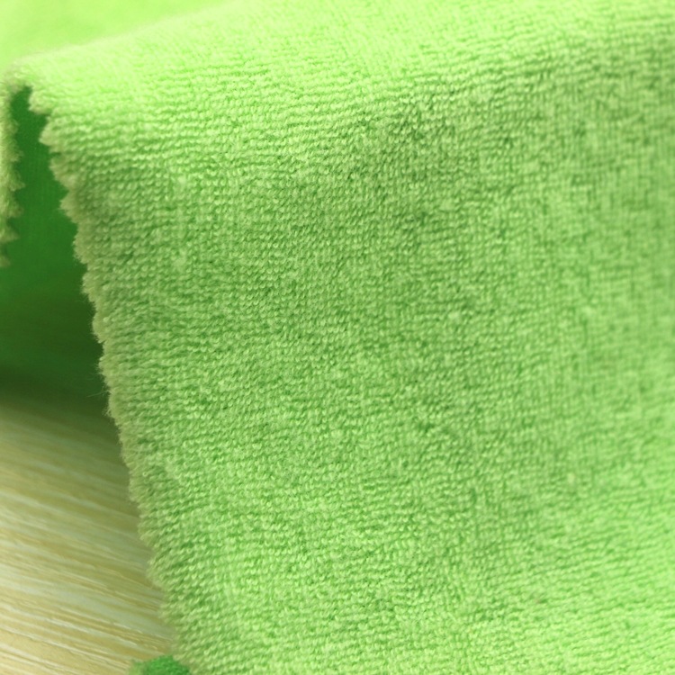 轻磨毛CVC毛巾布针织反包棉涤小毛圈布碳素磨毛CVC毛巾布服装面料