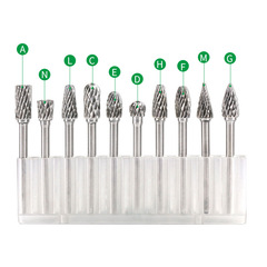 硬質合金鎢鋼磨頭 鍍鈦旋轉銼磨頭木工木雕打磨頭根雕雕刻套裝