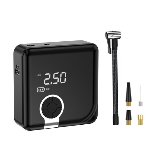 Car air pump Wireless portable electric air pump with pressure gauge 12V high pressure dual-purpose car air pump