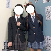 西服JK制服长款西装套装秋冬学院风黑色外套女学生班服校服日系