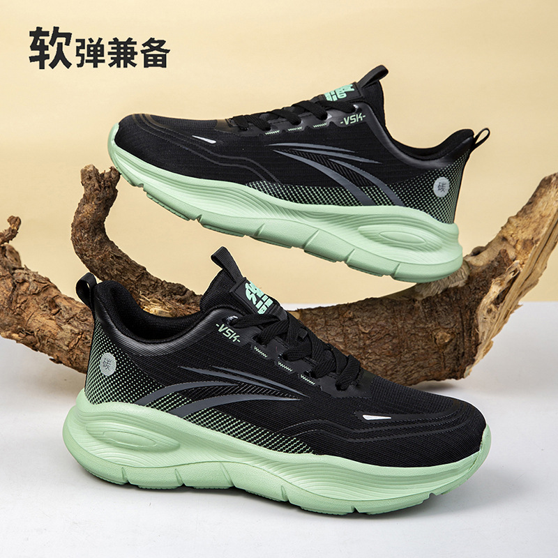 Zapatos deportivos casuales estilo pareja suela gruesa antideslizante verano nuevo estilo malla transpirable amortiguador ultraligero suela suave zapatos para correr zapatos para hombres