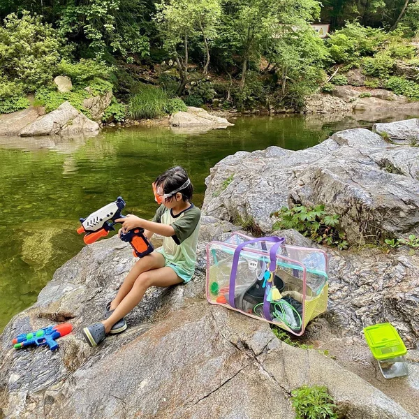 Korean INS Travel Large Capacity Shoulder Bag Mesh Bag Colorful Holiday Beach Jelly Bag Waterproof Swimming Transparent