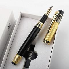 教師學生楷書練字鋼筆印刷logo黑金商務鋼筆墨囊墨水兩用書法筆