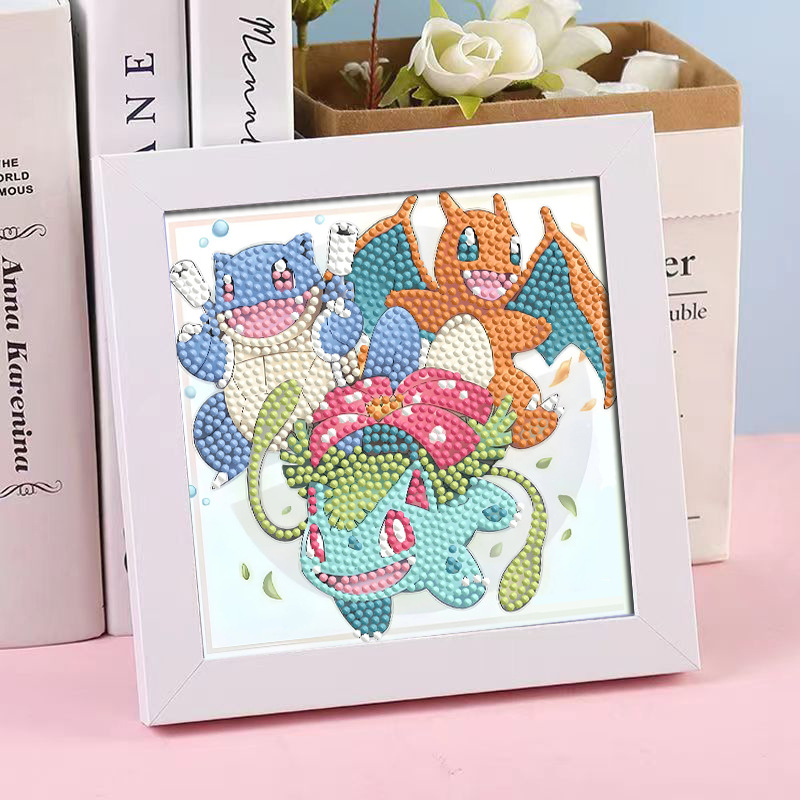 Diamante infantil DIY hecha a mano con material de marco paquete de dibujos animados Sanliou pegatinas de diamante regalo al por mayor pinturas de mampostería